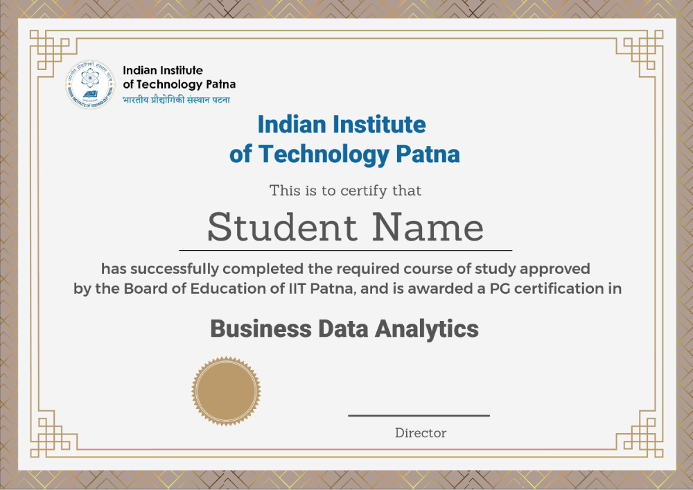 PG Certification in Business Data Analytics